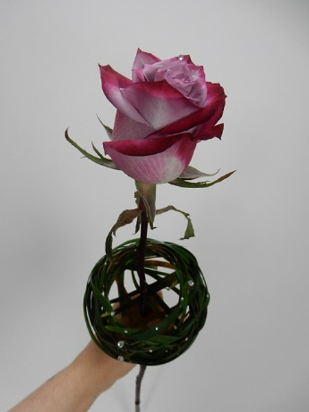 Slip a rose into the hollow to display on a vase