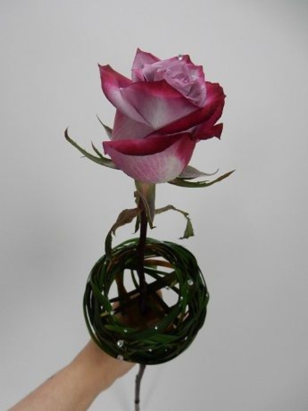 Slip a rose into the hollow to display on a vase Slip a rose into the hollow to display on a vase