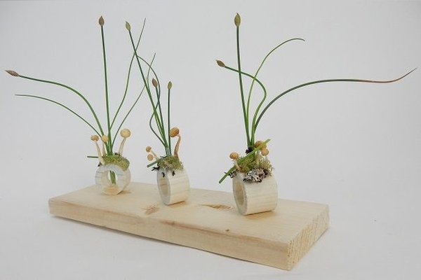 Wooden floral containers. Wooden floral containers.