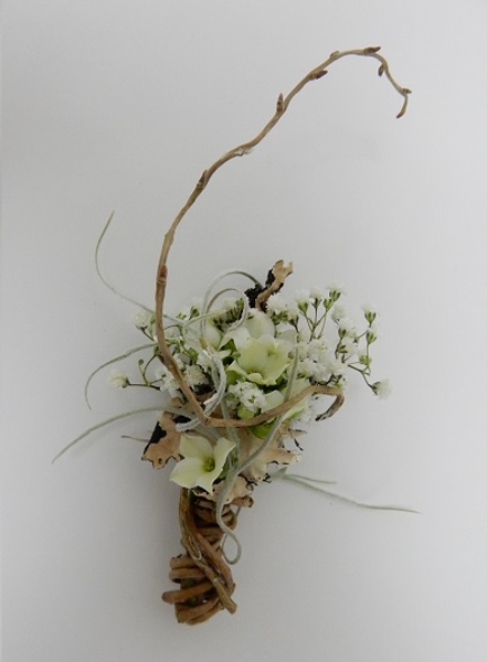 Willow twigs, Lichen, Spanish Moss, Kalanchoe and Gypsophila