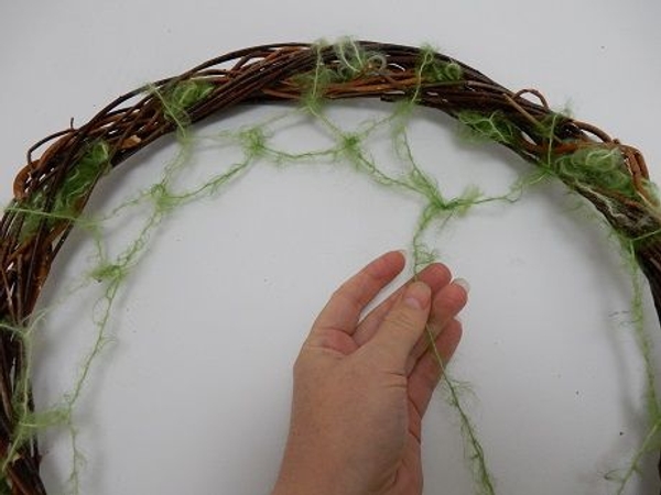 Add loops all the way around the wreath Add loops all the way around the wreath