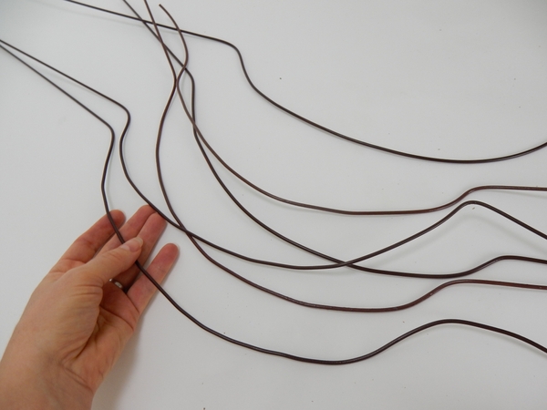 I shaped six wires to frame the pod I shaped six wires to frame the pod