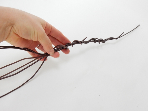 Twist the top ends together Twist the top ends together