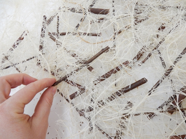And pin with twigs And pin with twigs