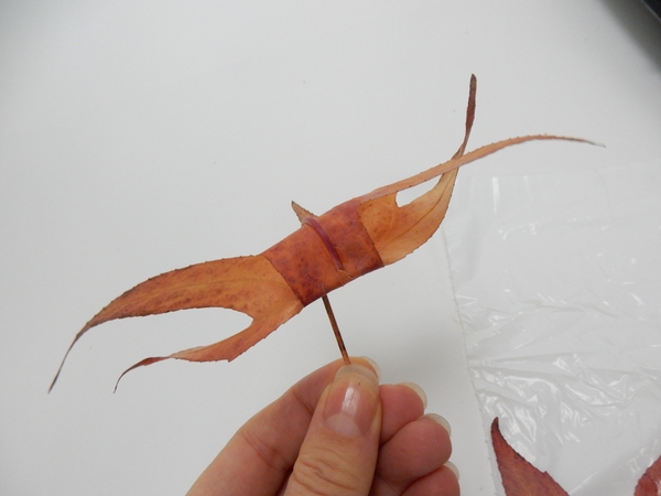 Fluff out the leaf at the sides Fluff out the leaf at the sides
