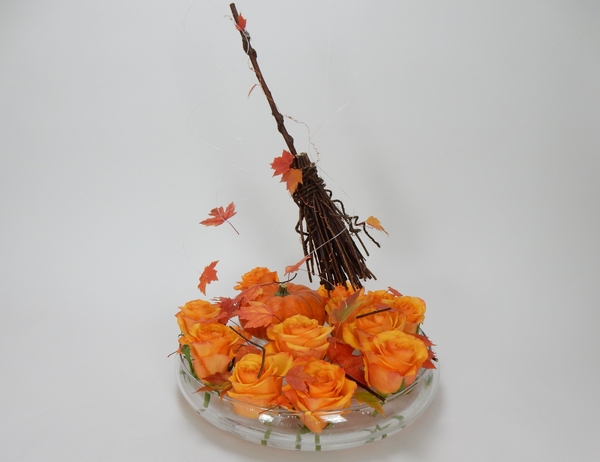On Pumpkin Coloured Days floral art desig On Pumpkin Coloured Days floral art desig