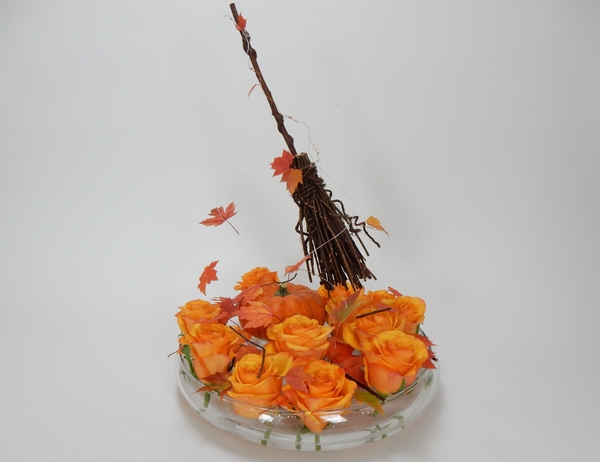 On Pumpkin Coloured Days floral art desig