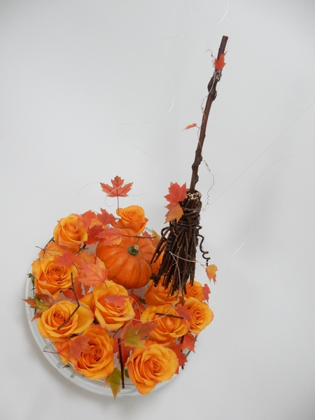 Twig broom Halloween design Twig broom Halloween design