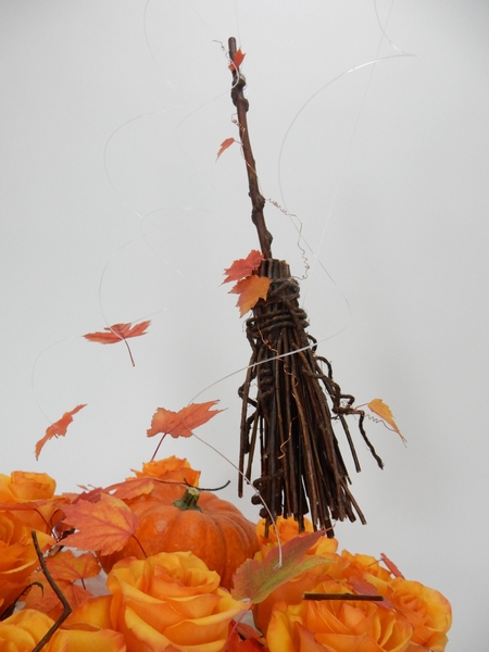 Twig broom to sweep up those autumn leaves Twig broom to sweep up those autumn leaves