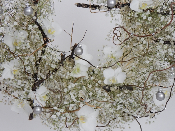 Gypsophila, Phalaenopsis and twigs Gypsophila, Phalaenopsis and twigs