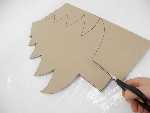 Cut out the shape. Cut out the shape.