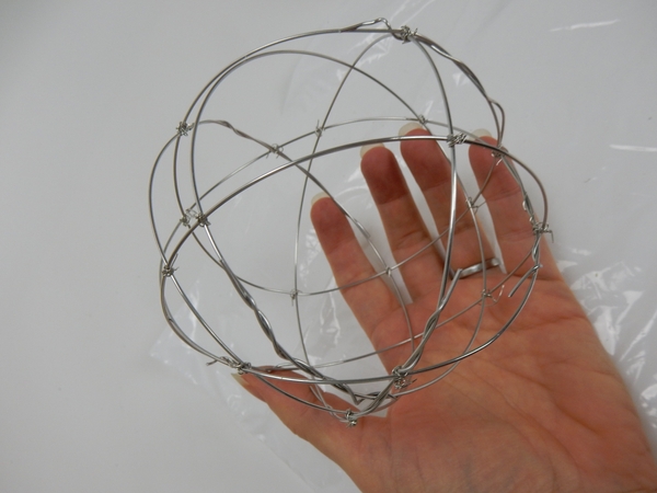 Secure each ring at two places to add strength. Secure each ring at two places to add strength.