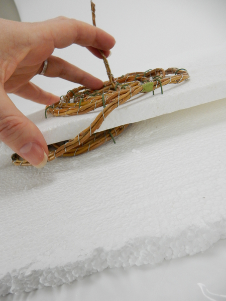 Place the two Styroofoam sheets on top of each other and set aside for the twigs to dry