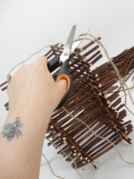 Snip away the string ends Snip away the string ends