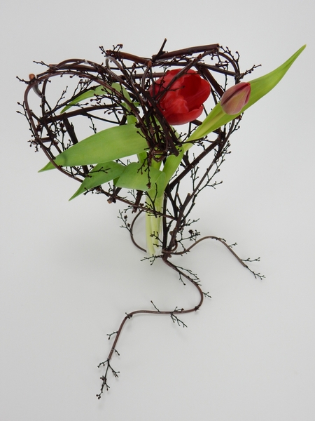 Twig and wire heart Twig and wire heart