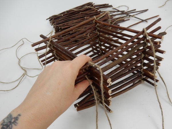 Wiggle the twigs back in line as you stack Wiggle the twigs back in line as you stack
