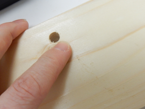 Clear out the hole before fitting the dowels Clear out the hole before fitting the dowels