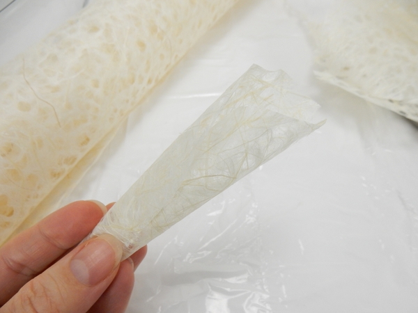 Fold the first petal into a tube and secure with a small bit of wood glue. with your fingers roll the top edge to the back Fold the first petal into a tube and secure with a small bit of wood glue. with your fingers roll the top edge to the back