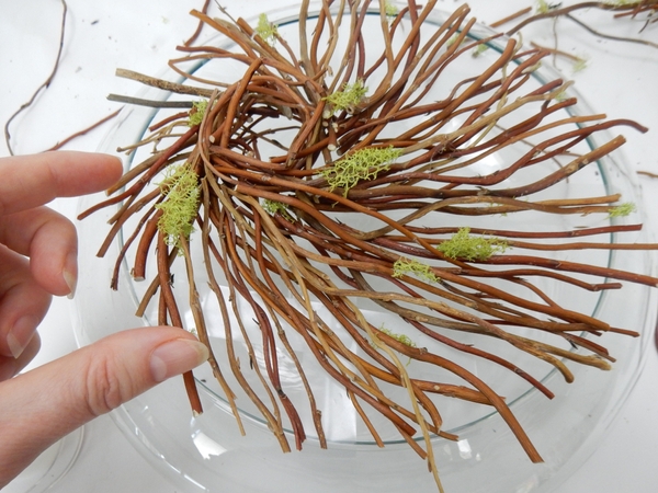 Add snippets of moss as you go along Add snippets of moss as you go along