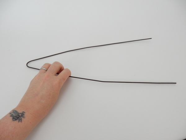 Bend the wire in half Bend the wire in half
