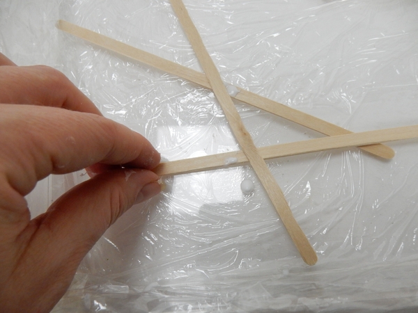 Build up the shape making sure every connection point is secured with glue Build up the shape making sure every connection point is secured with glue