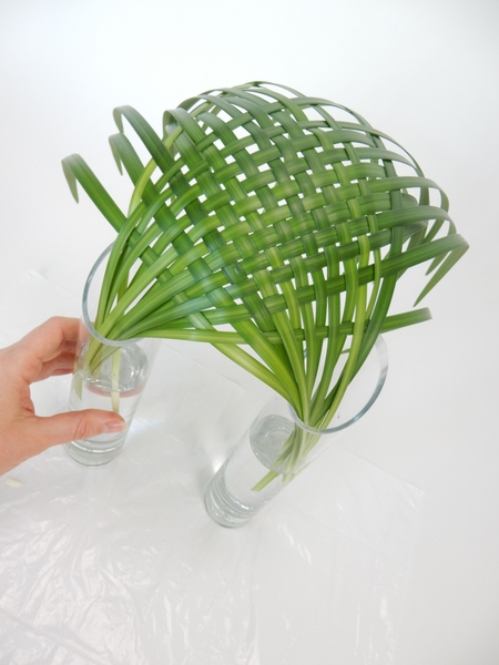 And set the stems in vases filled with water And set the stems in vases filled with water