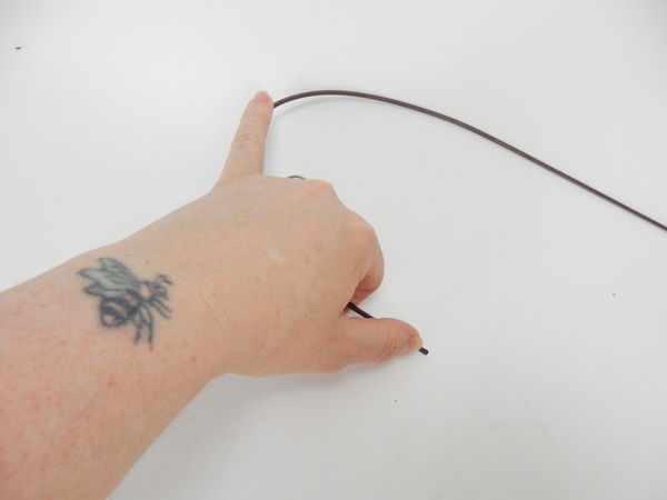 Shape the thick wire into the letters you require Shape the thick wire into the letters you require