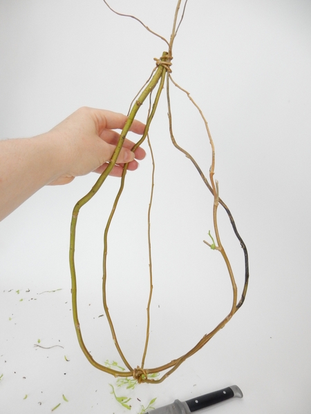 Now the nest shape is ready to start weaving Now the nest shape is ready to start weaving