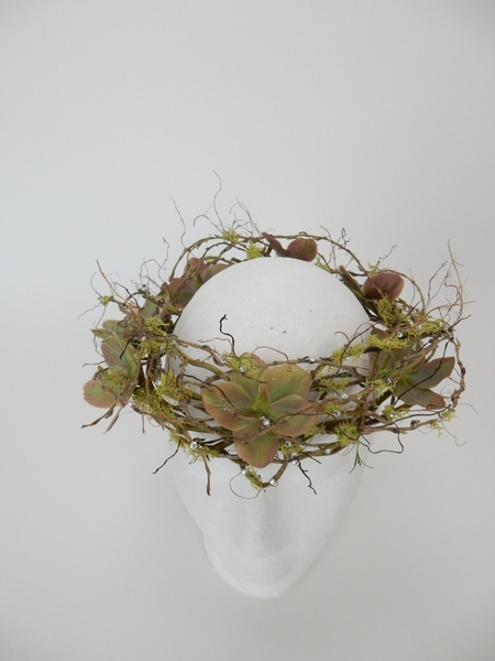 Hellebores, Reindeer moss and Willow crown Hellebores, Reindeer moss and Willow crown