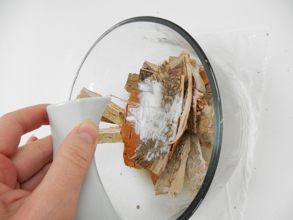 Thin the glue with hot water Thin the glue with hot water