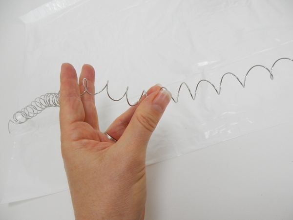 Open up the coil by stretching the spiral Open up the coil by stretching the spiral