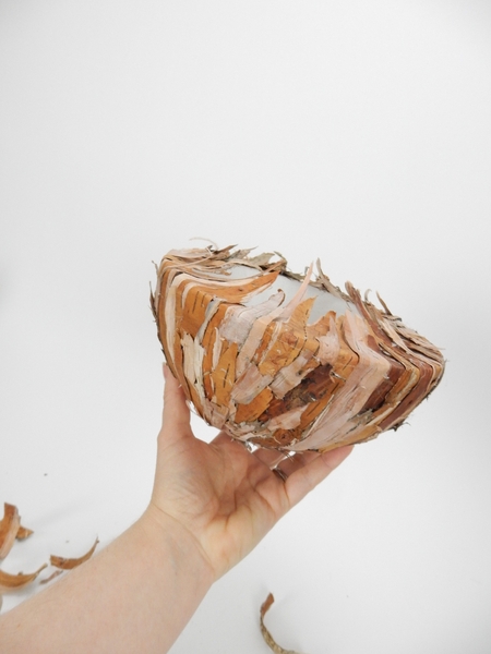 The bark shape is now done and ready for the potted plant The bark shape is now done and ready for the potted plant