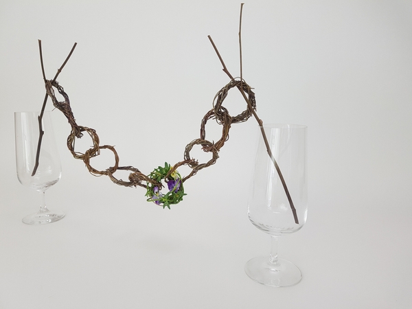 Pansies and Violas on twig wreaths Pansies and Violas on twig wreaths