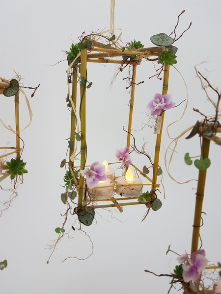Bamboo lantern hanging design Bamboo lantern hanging design