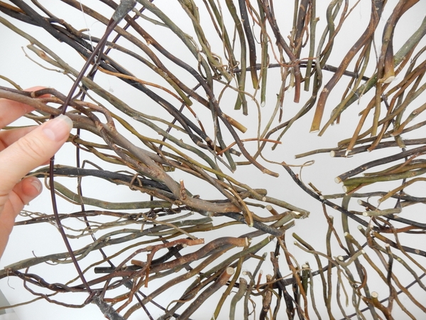 As a rule of thumb I glue each twig to connect at three places with another twig As a rule of thumb I glue each twig to connect at three places with another twig