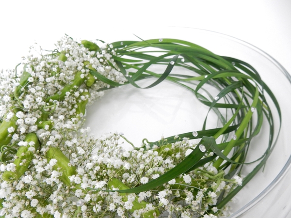 Gypsophila, Shishito peppers and lily grass. Gypsophila, Shishito peppers and lily grass.