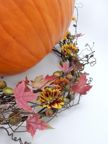 Autumn treasures on a wreath