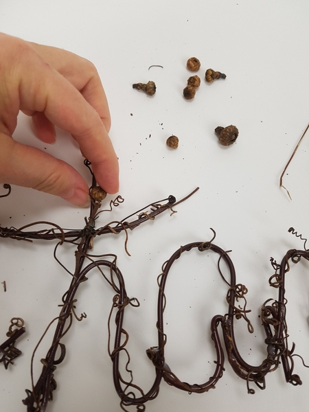Glue in acorns and autumn leaves. Glue in acorns and autumn leaves.