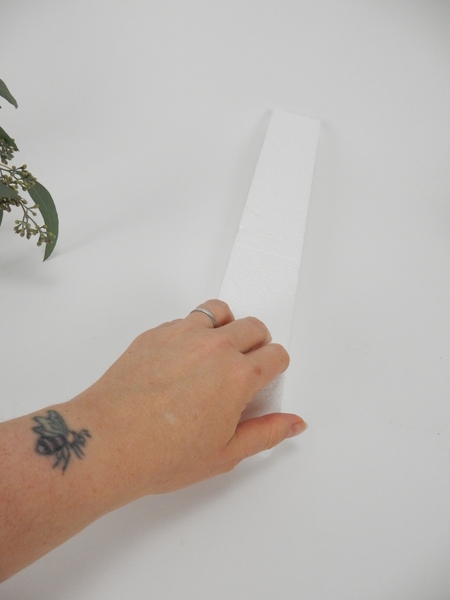 Place Styrofoam on a working surface Place Styrofoam on a working surface