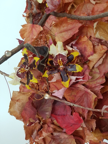 Oncidium orchid Fall leaf design Oncidium orchid Fall leaf design
