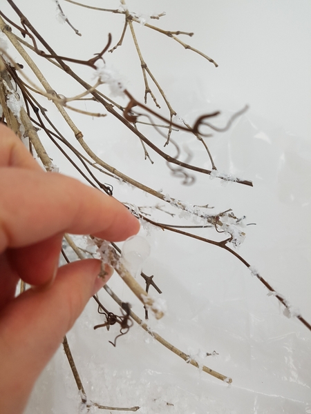Glue in tiny water tubes for the fresh flowers Glue in tiny water tubes for the fresh flowers