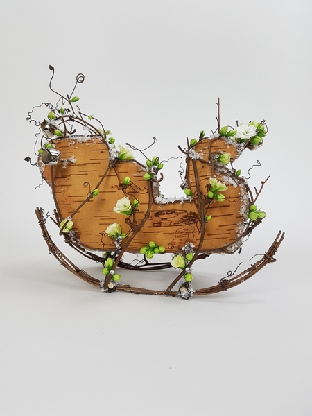 Kalanchoe and silver bell sleigh Kalanchoe and silver bell sleigh