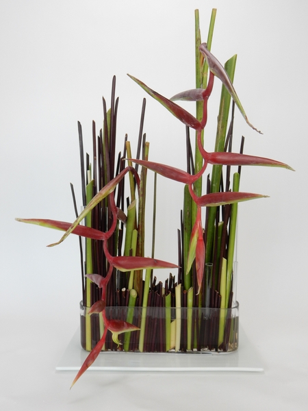 Heliconia stem armature flower design