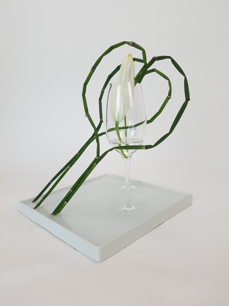 Lily and equisetum floral arrangement Lily and equisetum floral arrangement