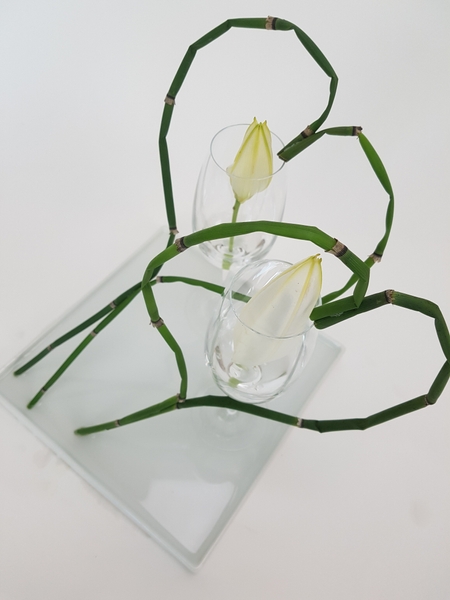 Lily and equisetum floral design Lily and equisetum floral design