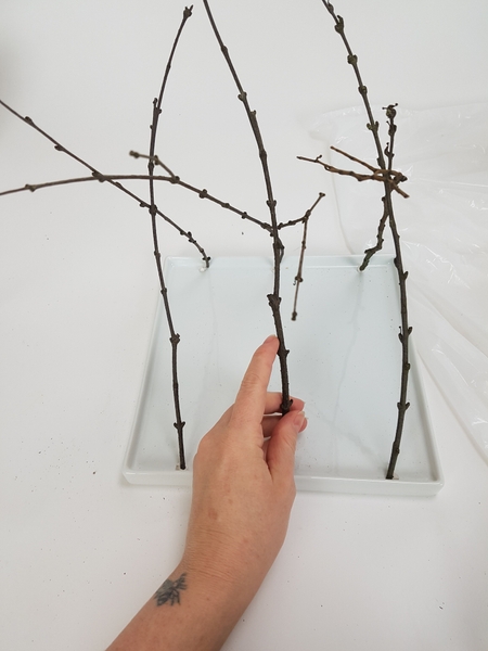 Look at the twigs from all the angles and re-position them if required Look at the twigs from all the angles and re-position them if required