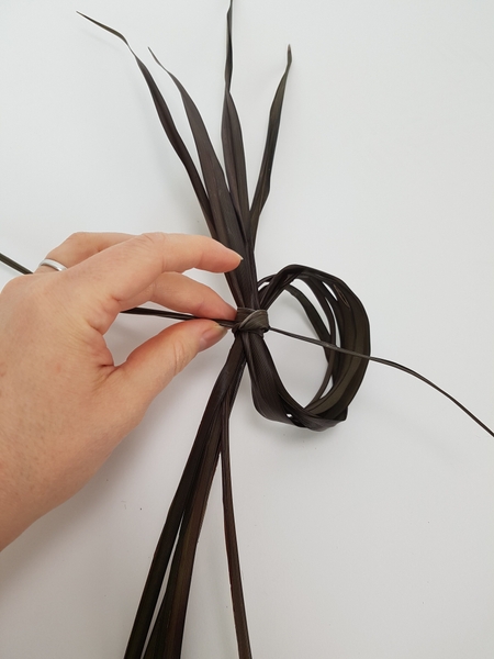 Adjust the flax so that it is secure but not scrunched up Adjust the flax so that it is secure but not scrunched up
