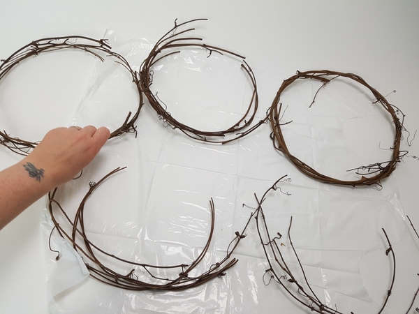 For my design I cut and gathered 5 loops For my design I cut and gathered 5 loops
