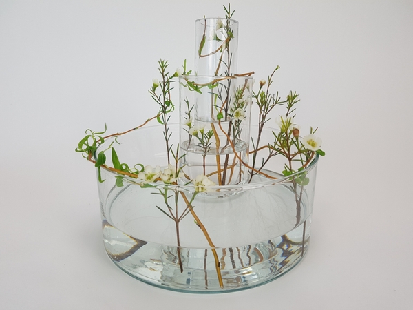 Wax flower and willow design Wax flower and willow design
