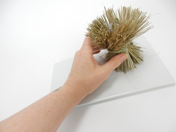 Give the bundle a twist and set it on a display container Give the bundle a twist and set it on a display container